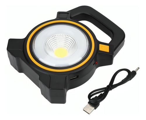 Lanterna Recarregável Solar Cob Refletor De Mão 4 Luzes Led