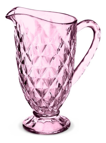 Jarra Lilás Vitral Verre 1200ml Diamond - Mimo Style