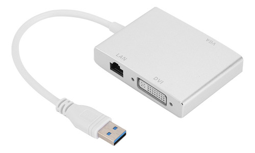 Adaptador Usb3.0 4 En 1 A Vga Dvi Hdmi Lan Rj45 Fullhd1080