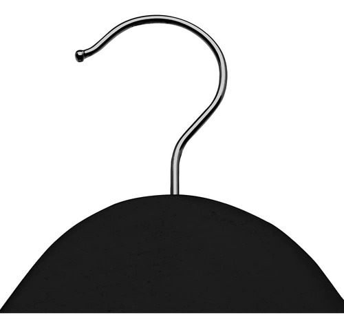 Imagen 2 de 8 de Perchas De Madera Negras Con Broches X 10 Premium