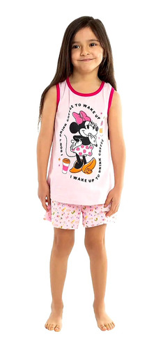 Pijama Minnie Caffarena Algodón Talla 4 Color Rosado 30784