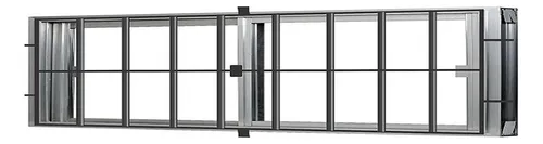 Ventana Serie 20 De 1,50 X 60 + Reja De 12 Mm Color Gris