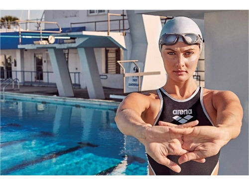 Gorra Arena Natación Adulto Latex Silicona Pelo Largo - Btu Color Negro