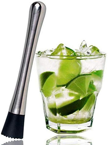 Imagen 5 de 10 de Pison Barman Machacador Mortero Moledor Citricos Acero Inox