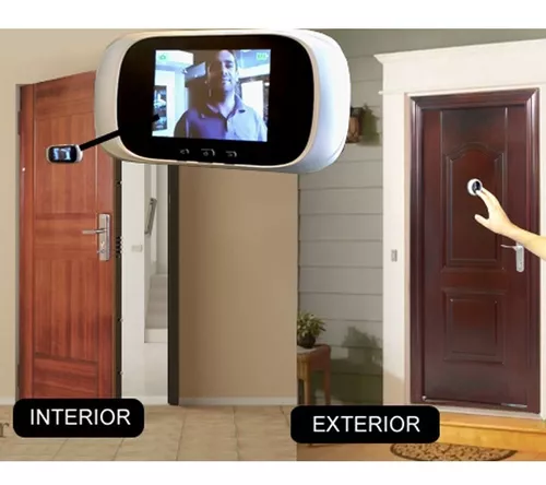 Visor de Puerta Digital, Cámara de Mirilla Inteligente con Grabación de  Video de Gran Angular de 140 °, Iluminación Baja Antirrobo para Seguridad  en el Hogar : : Bricolaje y herramientas