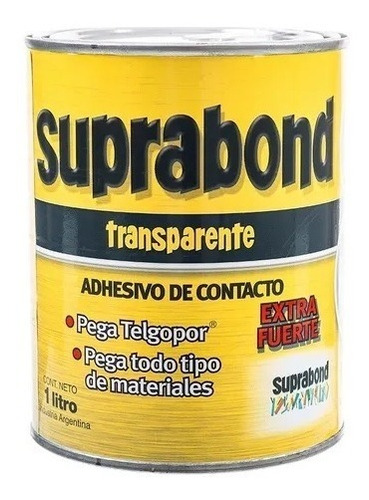 Adhesivo Suprabond Transparente Extra Fuerte En Lata 1 Lt.