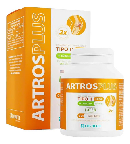 Artros Colageno Ucii 40 Mg Com 90 Capsulas Não Hidrolisado Sem Sabor
