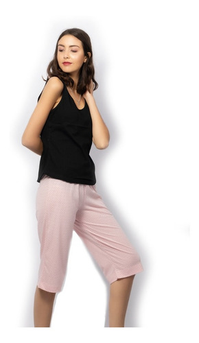 Imagen 5 de 8 de Pantalon Leila Jelue Capri Pijama Dama Mujer Verano Liviano