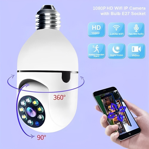 Camera Lampada Camera Com Audio Camera Sem Fio