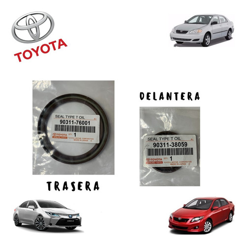 Estopera Cigueñal Trasera Delantera Toyota Corolla Sensacion