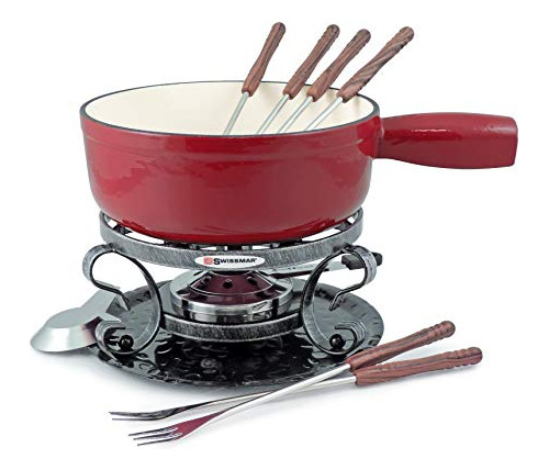 Swissmar Lugano Juego De Fondue De Queso De Hierro Fundido D