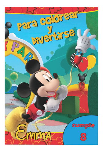 Mickey Y Minnie - Libro Para Colorear Textos Editables