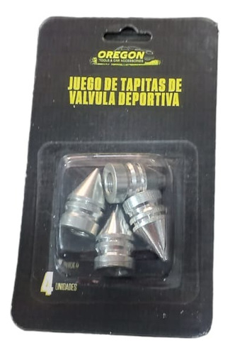 Juego De Tapitas De Valvula Tunning X 4 Bala Plateada