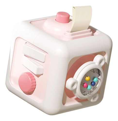 Montessori Busy Cube Activity Cube Infantil Habilidades Rosa
