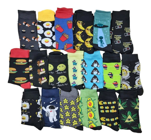 Imagen 1 de 3 de Pack 6 Pares Calcetines Algodón Funny Socks - Adcesorios