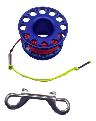 Juego De Carretes De Buceo Premium Con Accesorio Seguro Azul