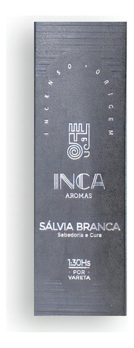 Incenso Inca - Natural E Artesanal Fragrância Salvia Branca - Sabedoria E Cura