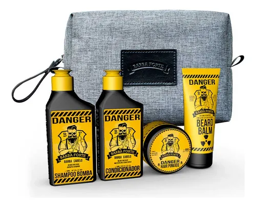 Kit Barba Danger Shampoo Condicionador Balm Pomada Necessair
