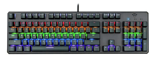Teclado Gamer Trust Gxt865 Asta Switches Red Led Rgb Color Negro
