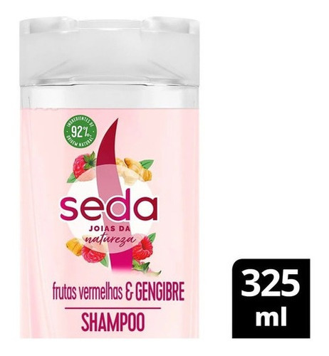  Shampoo Frutas Vermelhas E Gengibre Joias Da Natureza 325ml Seda