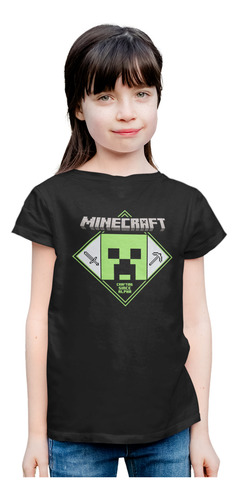 Playera Minecraft Creeper Crafting Película Juego Construye