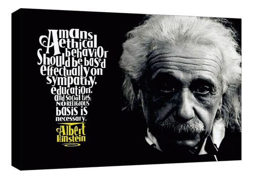 Cuadro Decorativo Canvas Moderno Albert Einstein Crazy Color Albert Einstein Frases Armazón Natural