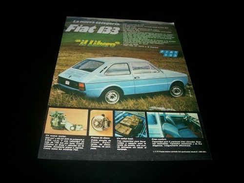 (pa353) Publicidad Clipping Fiat 133 * 1977