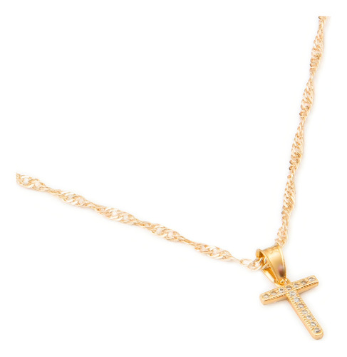 Dije Inicial / Letra T Mini Con Zirconia Chapa De Oro 18k Color Dorado