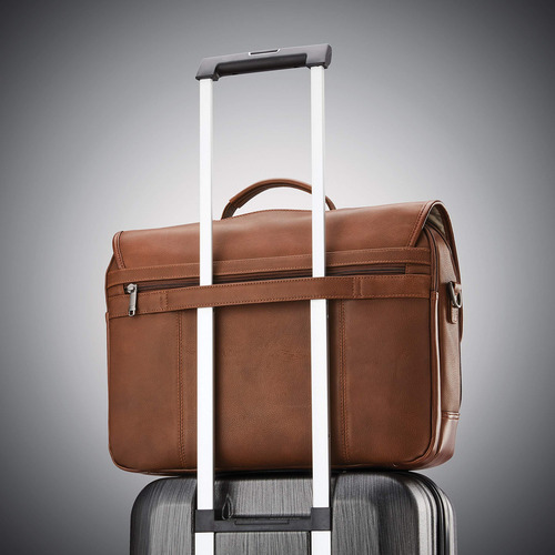 Samsonite Aleta De Cuero Clásica Unisex Para Adultos, Coñ. Color Coñac