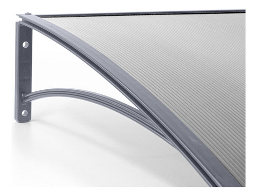 Toldo Policarbonato 1.0m Cinza Versatil Plug Lar