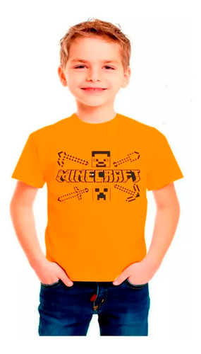Polera Minecraft Creeper Y Steve  Niñas/niños/jovenes