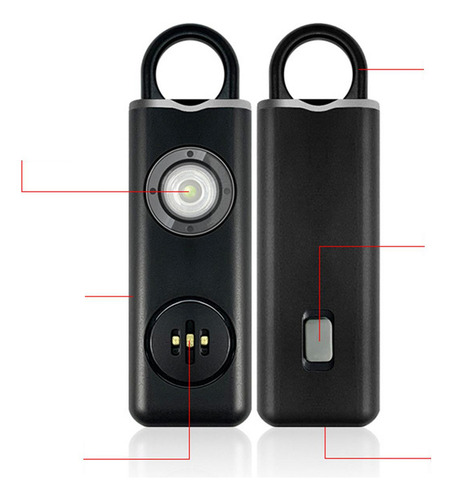 Mz Alarma Personal Alarma De Autoprotección Alarma De Negro