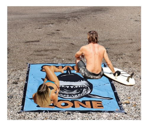 Imagen 5 de 5 de Manta Lona Playa Grande Impermeable C/ Correa Naturalpillow