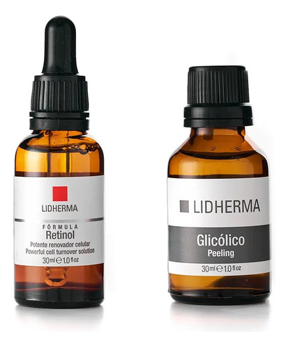 Kit Blanqueador Ácido Glicólico + Fórmula Retinol Lidherma 