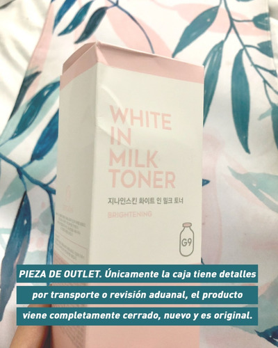 Imagen 2 de 5 de White In Milk Toner 300ml Original G9skin Kbeauty Outlet