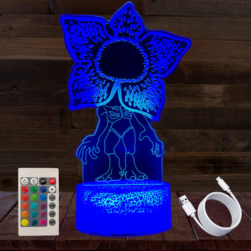 Lampara Ilusion 3d Stranger Led Night Light Things Mesa Usb