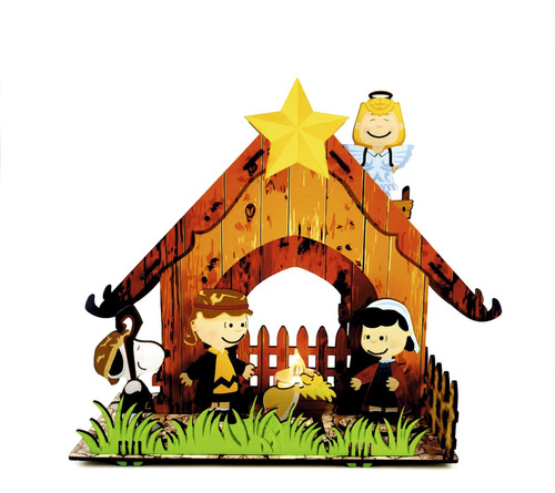 Presépio De Natal Em Mdf Desenhos Personagens Do Snoopy