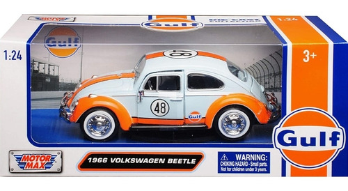 1966 Volkswagen Beetle Vocho Gulf Motormax Esc 1:24