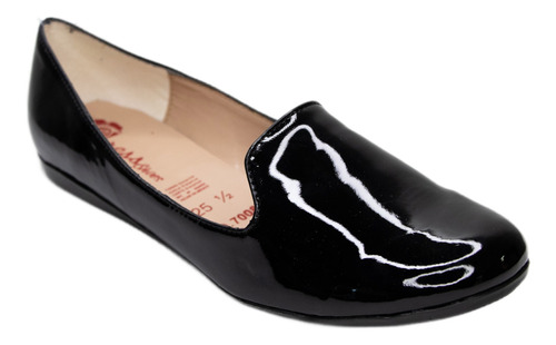 Manolo - Balerina Mujer Charol Negro Marca Caress Shoes