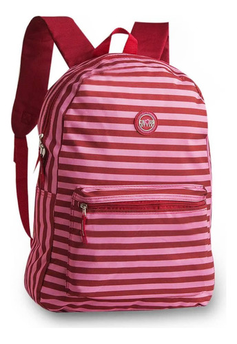 Mochila Cross Style Listras Estampa Juvenil Escolar Casual