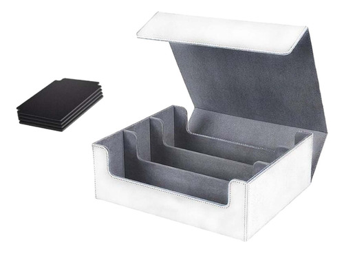 Caja Para Mazo De Cartas Coleccionables, Estuche Blanco Gris