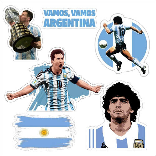 Kit De Stickers Argentina Futbol X 35 Uni