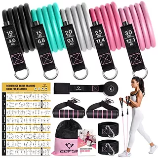 Resistance Bands With Handles For Women, 5 Level Exerci...