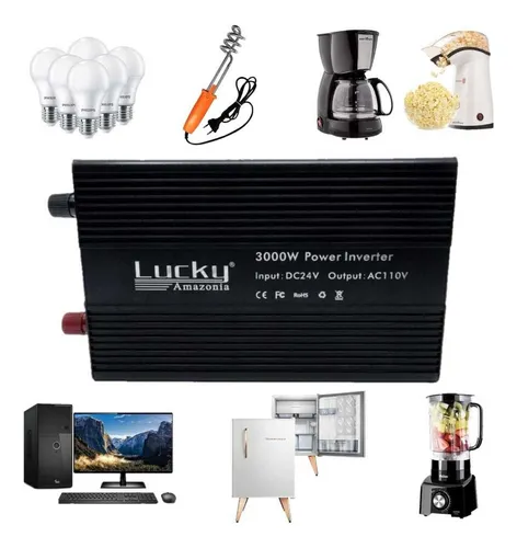comprar Inversor Tensão 24v 3000w Pic 6000w Saida 110v Energia Solar