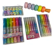 Comprar Set De Destacadores 5 Resaltadores Doble Punta Kawaii Cute