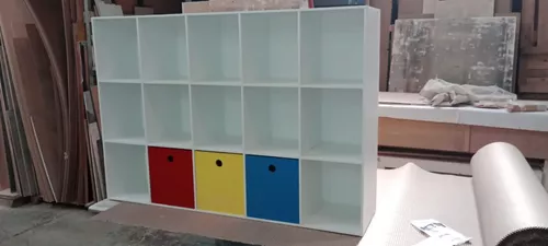 Mueble ORGANIZADOR de Juguetes con BIBLIOTECA - 3 MÓDULOS