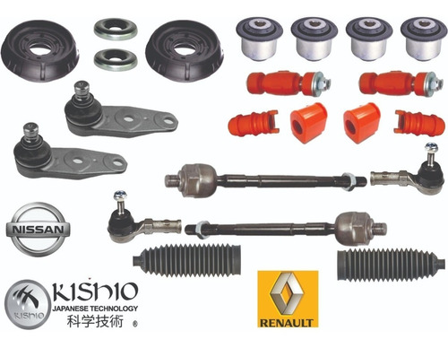 Kit Rotulas Bieleta Hidraulica Bujes Base Renault Kangoo 1.6