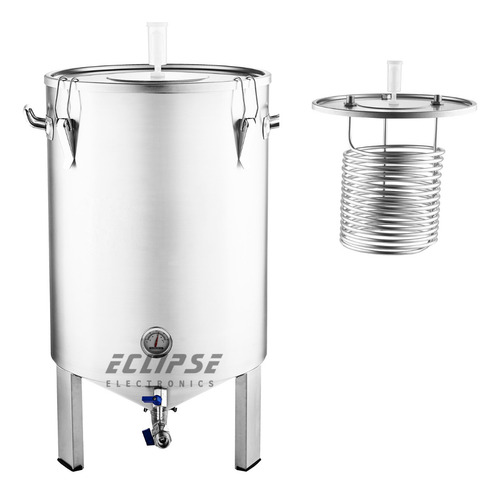 Fermentador Cerveza Artesanal 70l Con Chiller Conico Inox.