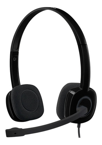 Audifono Logitech H151 Stereo Con Microfono Y Susp De Ruido Color Negro