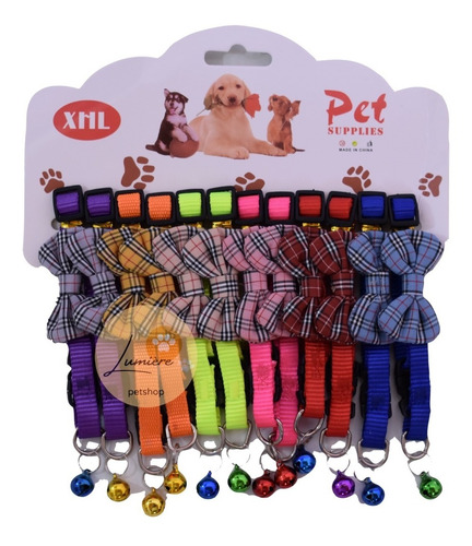 Set De 12 Collares Para Cachorros Perritos Gatitos Bebes 